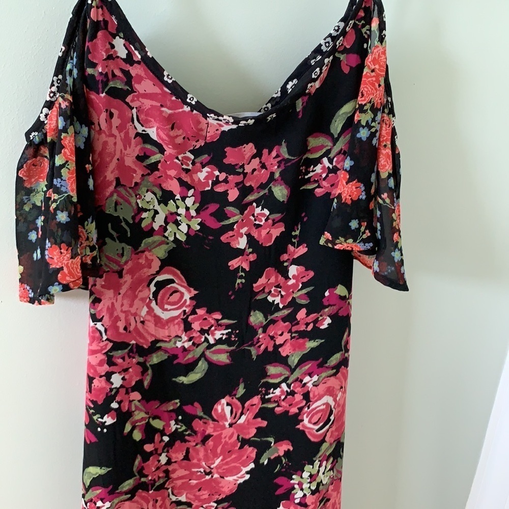 Spring Wedding Dress Floral Maxi Dress Off the Shoulder - Picture 8 of 9
